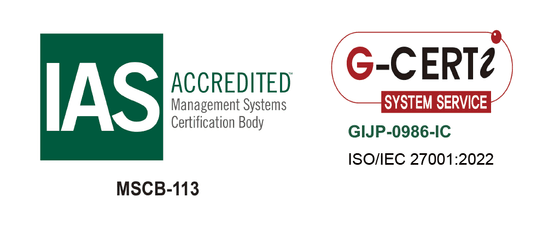 ISMS認証 ISO/IEC 27001:2022（GIJP-0986-IC）
